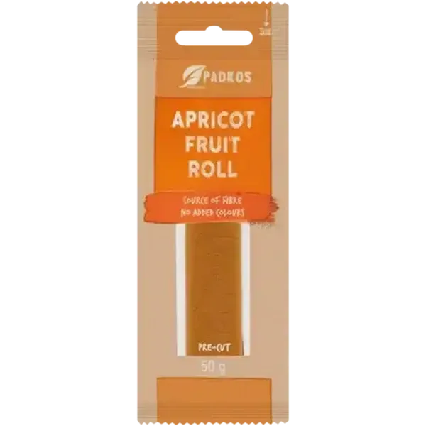 Padkos Apricot Pre-Cut Fruit Roll 50g