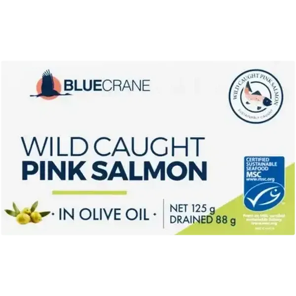 Blue Crane Wild Caught Pink Salmon in Olive Oil 125g