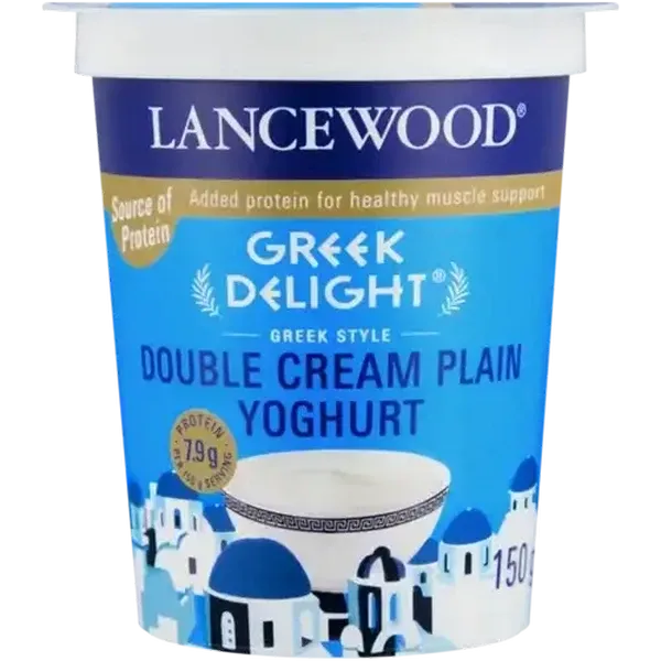 LANCEWOOD Greek Delight Double Cream Plain Yoghurt 150g