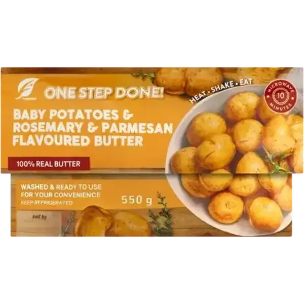Baby Potatoes & Rosemary & Parmesan Flavoured Butter 550g