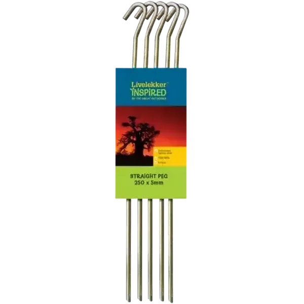 Livelekker Steel Pin Straight Pegs 5-Pack
