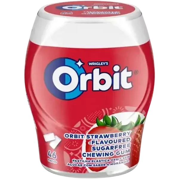 Wrigley's Orbit Strawberry Flavoured Sugar Free Chewing Gum 46 Piece