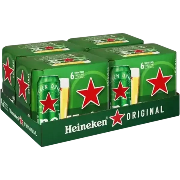 Heineken Pure Malt Lager Beer Cans 24 x 500ml