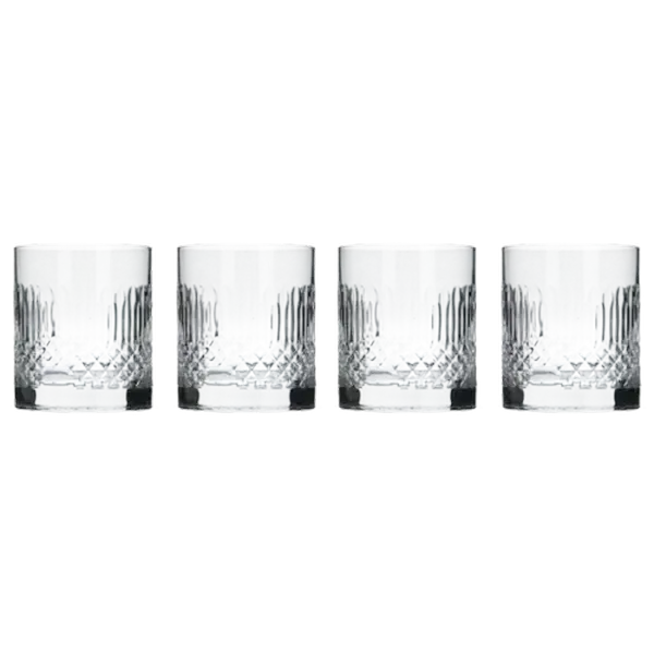Luigi Bormioli Diamante Whisky Glasses 380ml 4-Piece