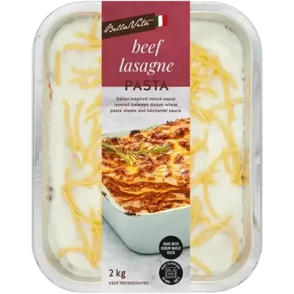 Bella Vita Beef Lasagne Pasta 2kg