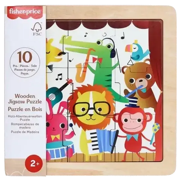 Fisher-Price Wooden Jigsaw Puzzle 10-Pieces (Design May Vary)