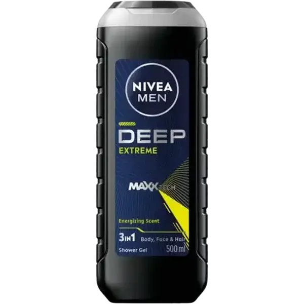 NIVEA MEN DEEP Extreme 3-in-1 Shower Gel 500ml