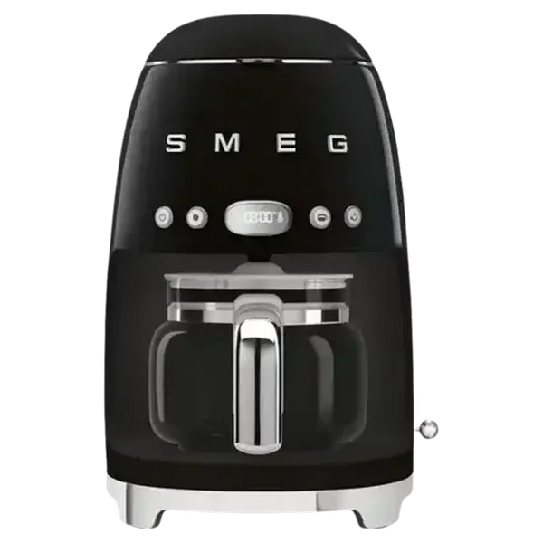 Smeg Glossy Black Retro Filter Coffee Machine 1050W