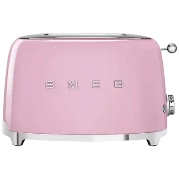 Smeg Glossy Pink Retro 2-Slice Toaster 950W