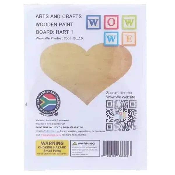 Wow We 3D Buildable Wooden Heart Paint Board