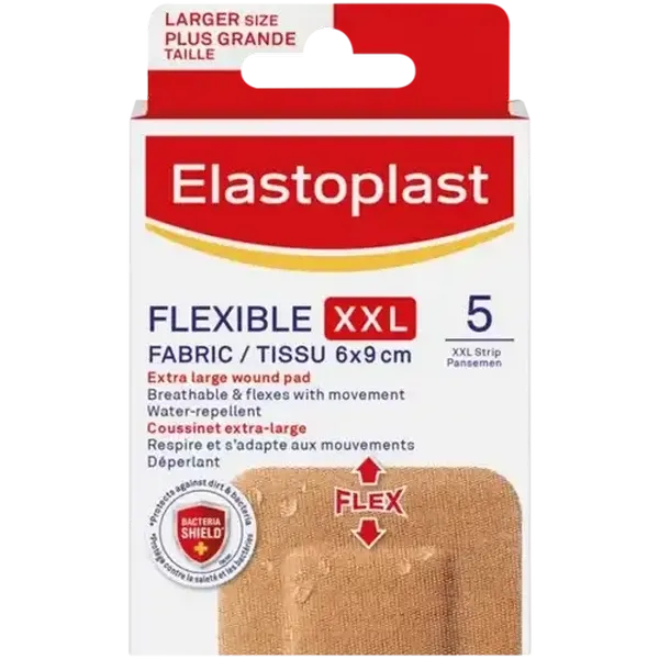 Elastoplast XXL Flexible Fabric Wound Pad 5 Pack