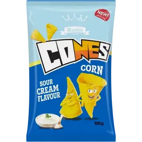 Master Sour Cream Flavour Cones 100g