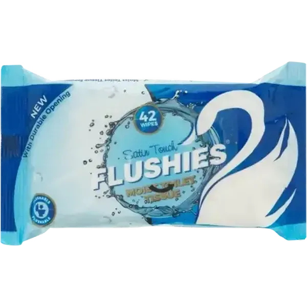 Satin Touch Flushies Moist Toilet Tissue 42 Pack