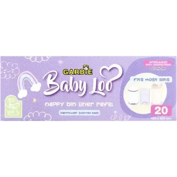 Garbie Baby Loo Nappy Bin Liner Refill 20 Pack