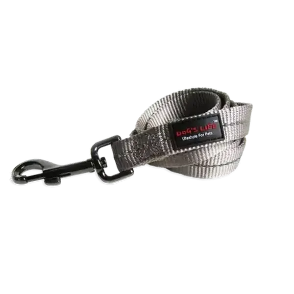 Dog's Life Grey Supersoft Reflective Webbing Lead (X Large)