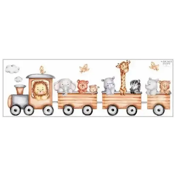 StickIt Designs Animal Train Peel & Stick Wall Stickers