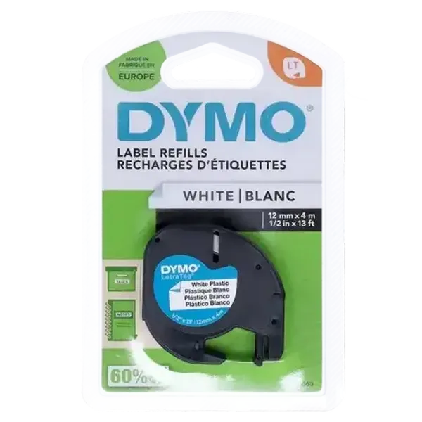 DYMO Plastic Tape 12mm x 4m