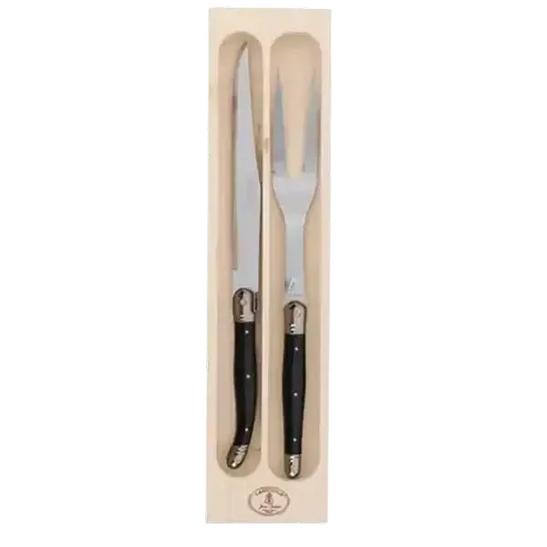 Laguiole Black Carving Set 2-Piece