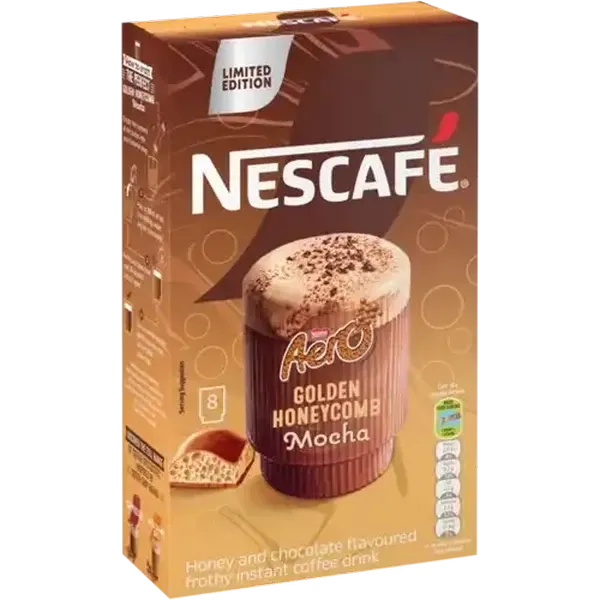 NESCAFÉ Aero Golden Honeycomb Flavoured Limited Edition Instant Mocha 8 x 18g