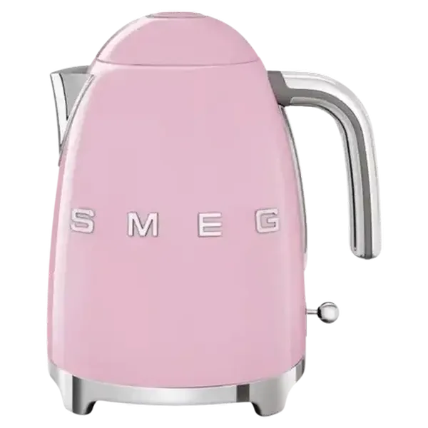 Smeg Glossy Pastel Pink Retro Electric Cordless Kettle 1.7L
