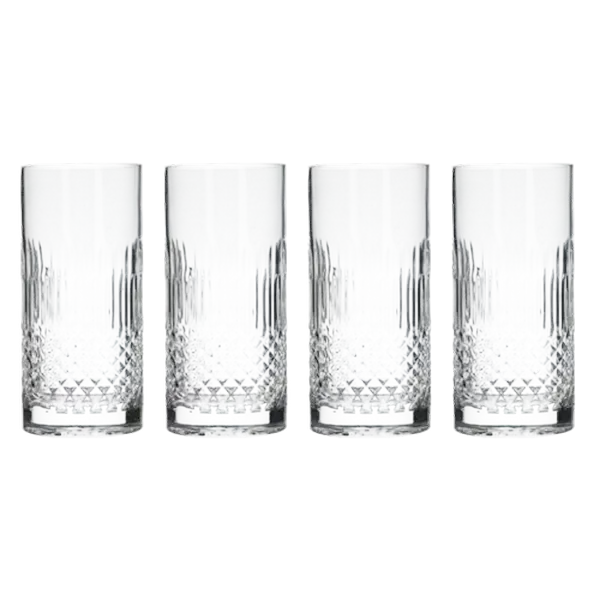 Luigi Bormioli Diamante Hi-Ball Glasses 480ml 4-Piece