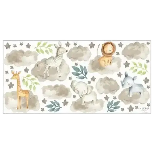 StickIt Designs Floating Animals Peel & Stick Wall Stickers