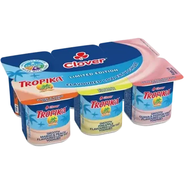 Tropika Limited Edition Assorted Flavoured Low Fat Yoghurt 6 x 100g