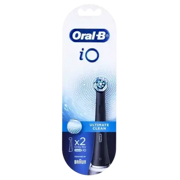 Oral-B iO Black Onyx Ultimate Clean Replacement Brush Heads 2 Pack