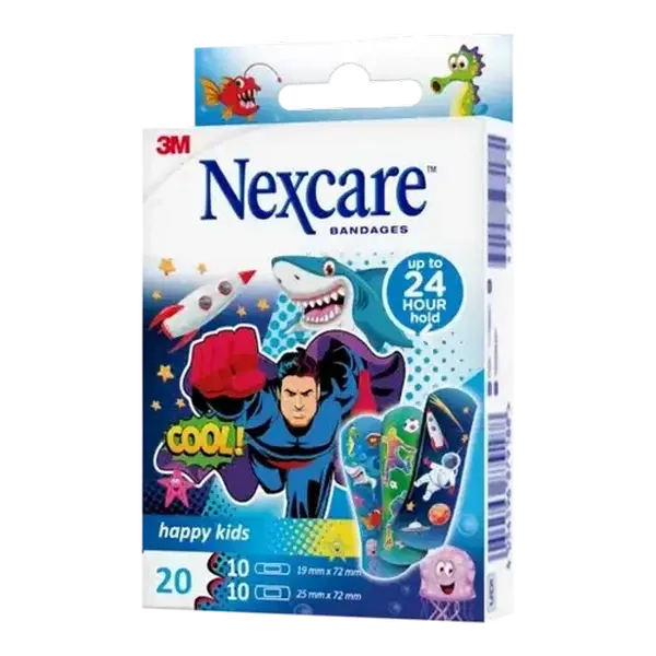 Nexcare Happy Kids Plasters Cool Assorted 20 Pack