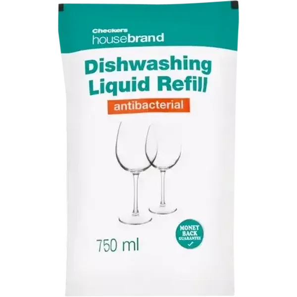 Checkers Housebrand Anti-Bacterial Dishwashing Liquid Refill 750ml