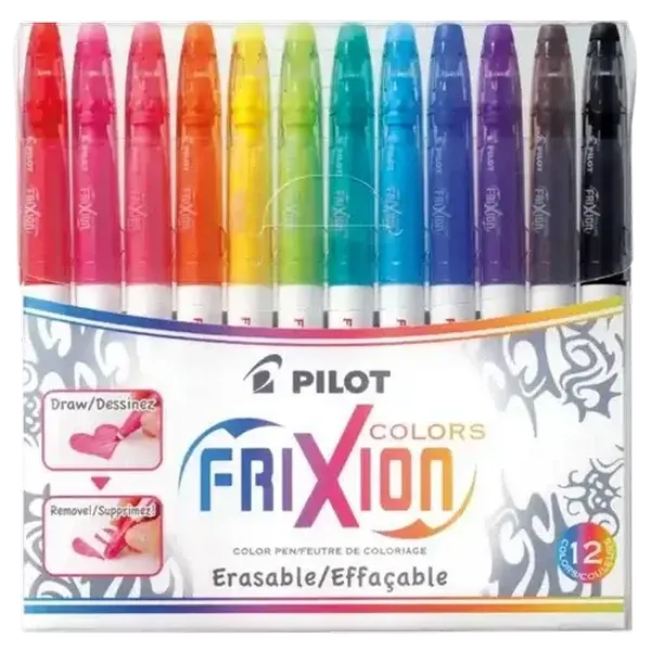 Pilot Frixion Colour Markers 12-Pack 2.5mm