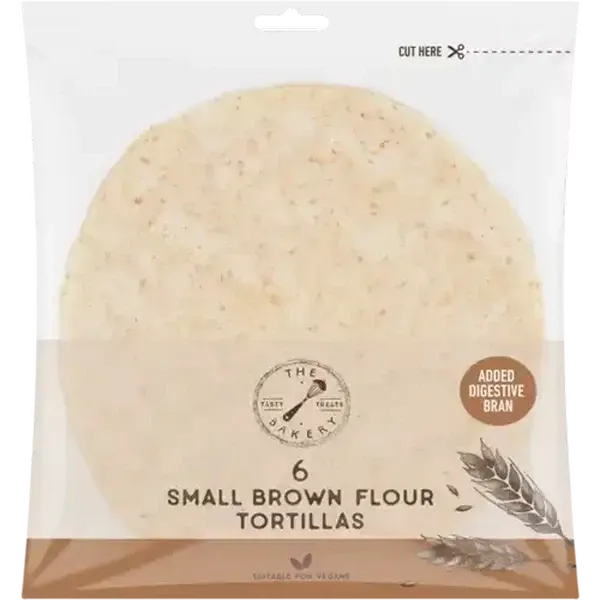 The Bakery Small Brown Flour Tortillas 6 Pack