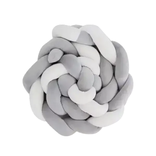 Snuggletime Grey Braided Cot Bumper