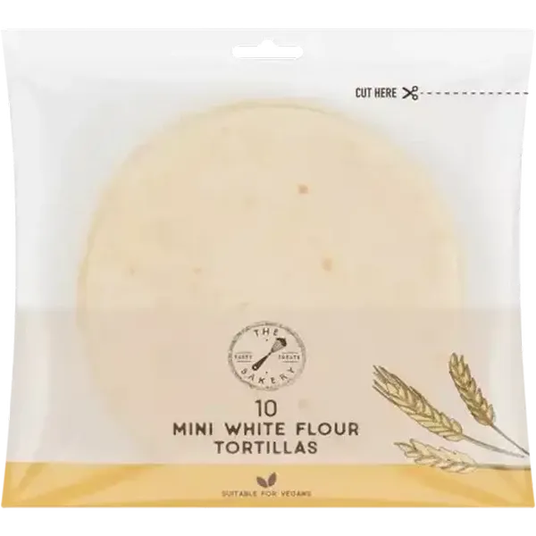 The Bakery Mini White Flour Tortillas 10 Pack