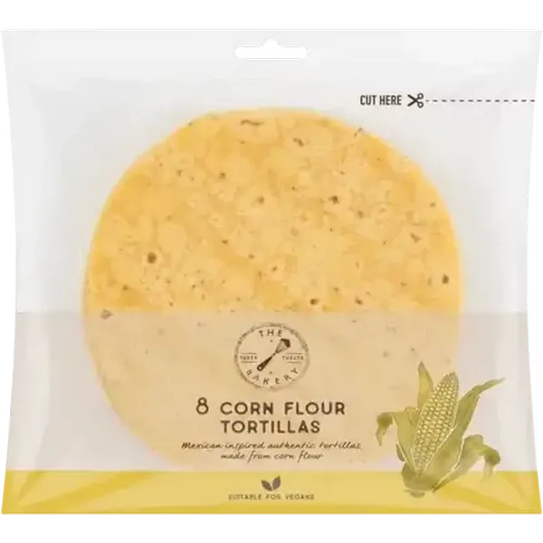 The Bakery Corn Flour Tortillas 8 x 32g