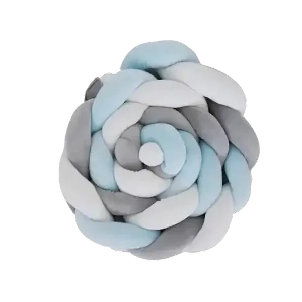 Snuggletime Blue Braided Cot Bumper