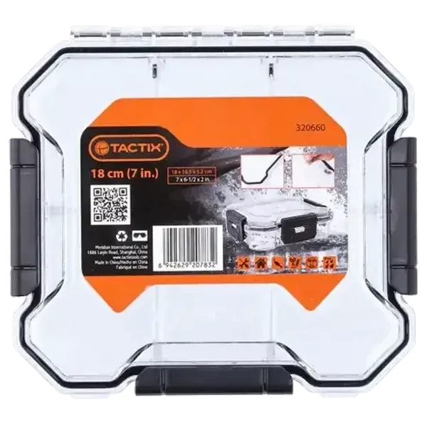Tactix 6-Compartment Waterproof Storage Box 18cm