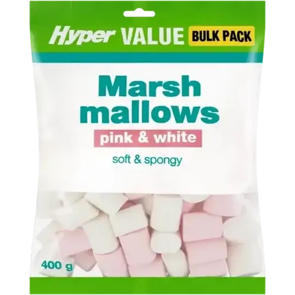 Hyper Value Pink & White Marshmallows 400g