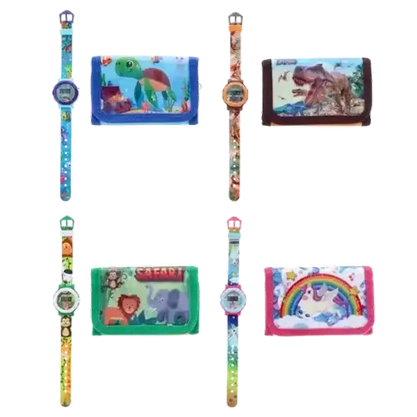 Digital Watch & Wallet Gift Set (Design May Vary)