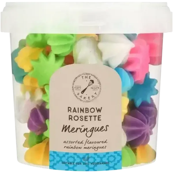 The Bakery Rainbow Rosette Meringue 70g