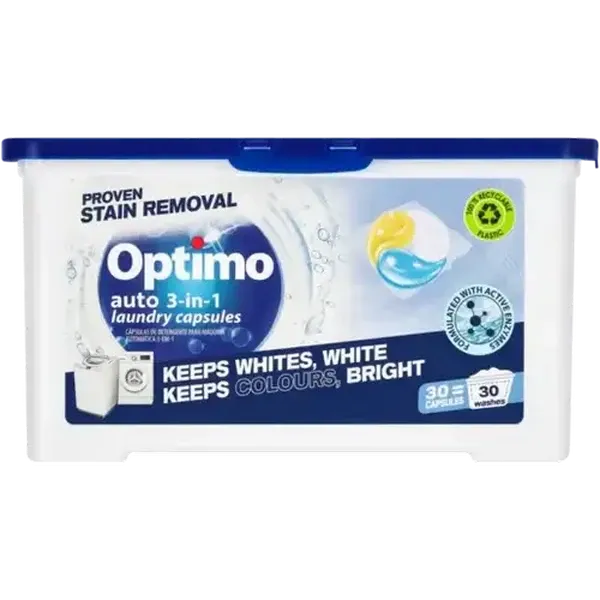 Optimo 3-In-1 Auto Laundry Capsules 30 Pack