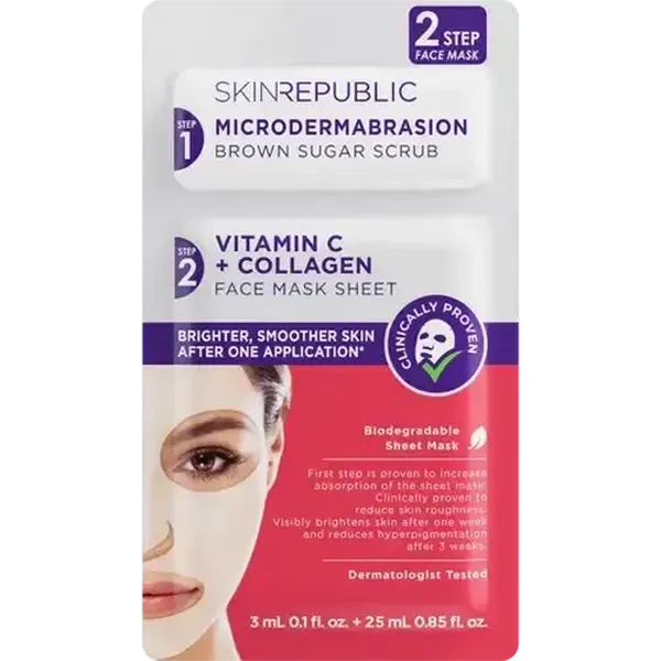 Skin Republic 2-Step Brightening Face Mask 28ml