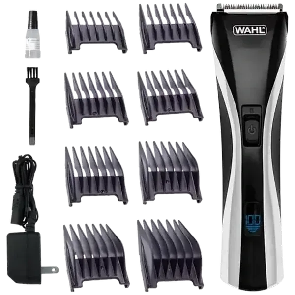 Wahl Haircut & Beard Cord/Cordless Rechargeable LCD Hair Clipper Kit 13 Piece