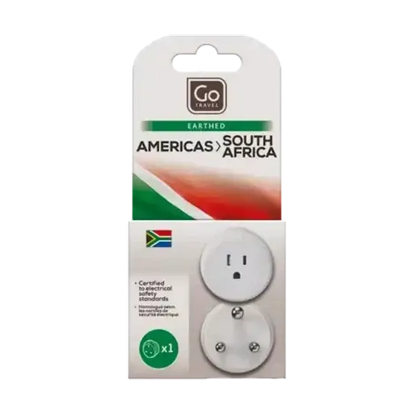 Go Travel Earthed USA to SA Travel Adaptor