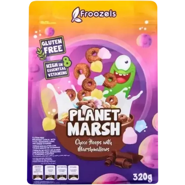 Froozels Planet Marsh Choco Hoops with Marshmallows 320g