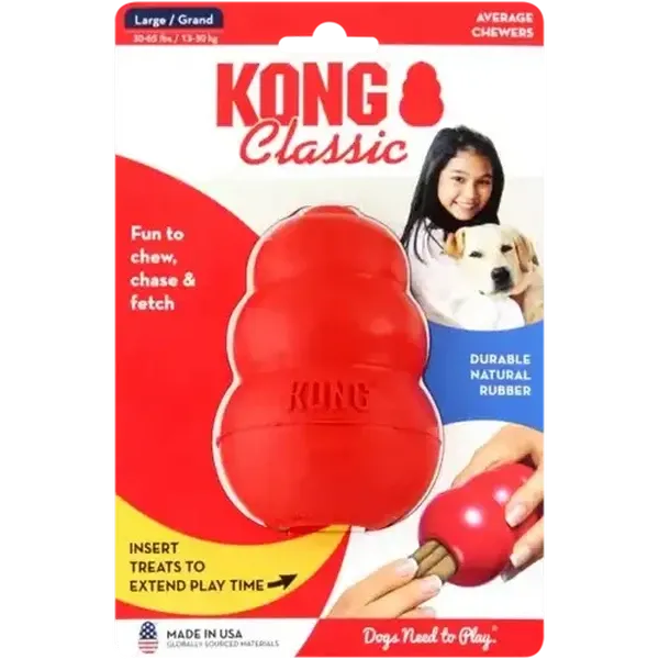 Kong Classic Red Treat Rubber Dog Toy Large