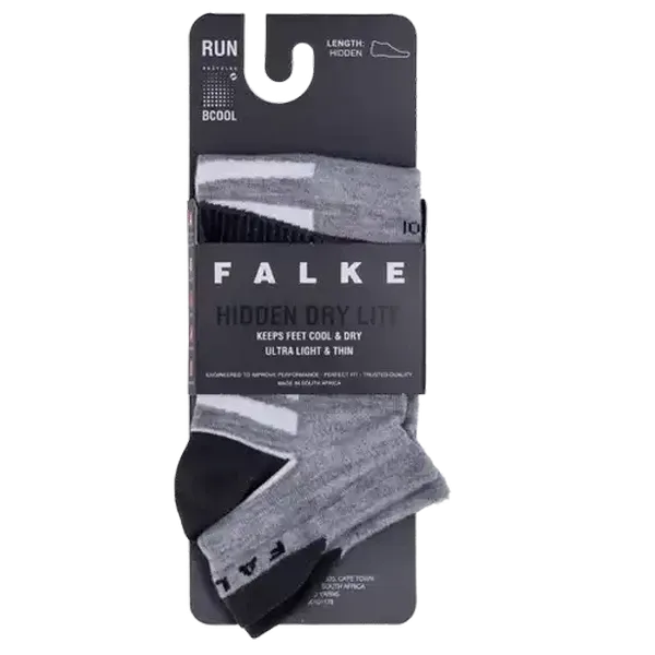 FALKE Midgrey Hidden Dry Lite Socks Size 10-12