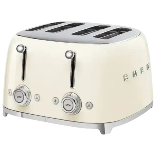 Smeg Cream 4-Slice Temp Control Toaster 2000W