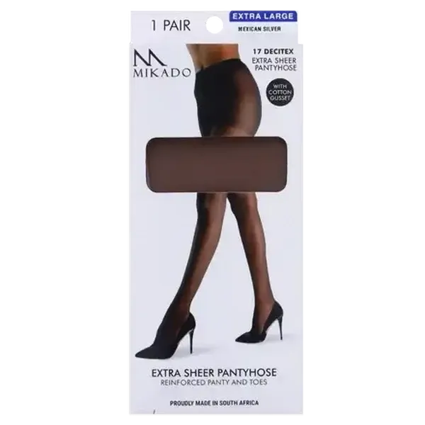Mikado Mexican Silver Extra Sheer Pantyhose Extra Large