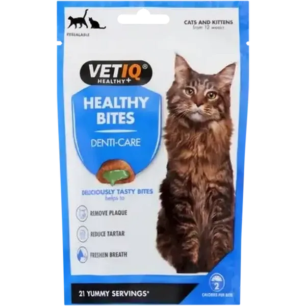 VetIQ Healthy Bites Denti-Care Cat Treats 65g